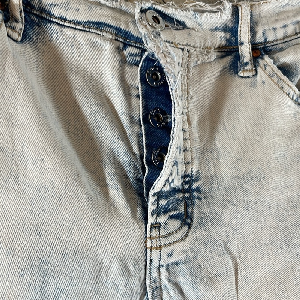 JESSICA SIMPSON Flirt Straight Boot Distressed Denim Jeans Size 31 - Picture 4 of 12